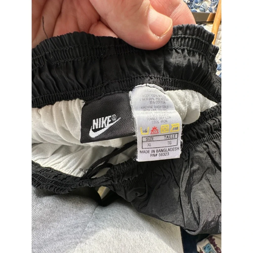 Vintage Authentic 90s Nike Mens XL Warmup Pants Black Green Joggers Black Tag‎
